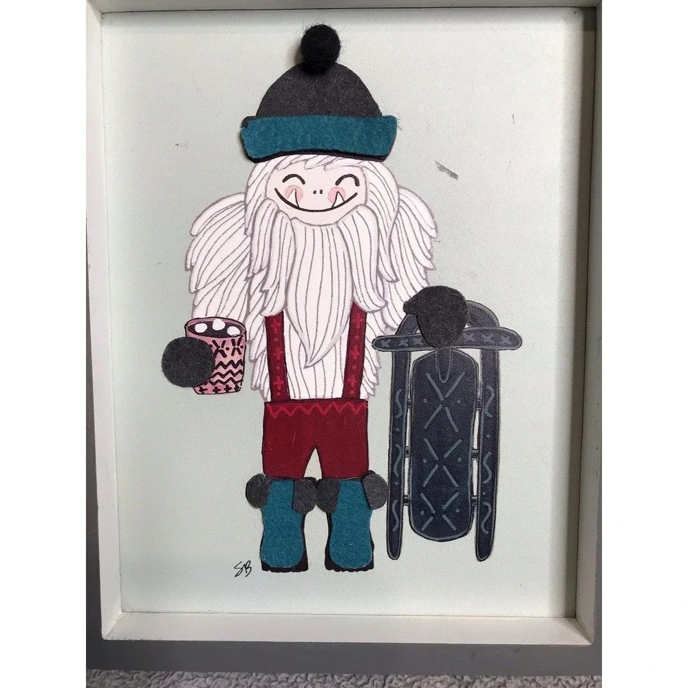 Lot Of Two Woodland Wonders Lumberjack Christmas‎ Wooden Shadow Box Pictures